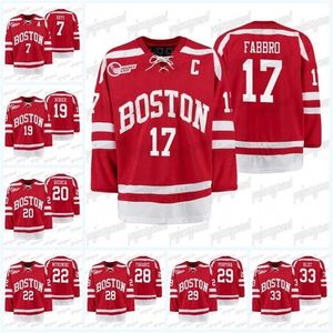 C2604 Mit 2021 Boston University Terriers Jersey Chad Krys Bobo Carpenter Max Willman Gabriel Chabot David Farrance Nico Lynch Shane Switzer Ty Amonte