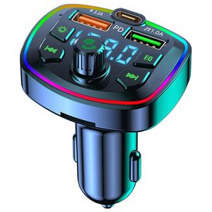 Heißer verkauf farbe licht Tf karte U disk musik stereo empfänger Q7 2 USB 3.1A schnelle lade Pd 18 W drahtlose FM empfänger FM übertragen