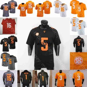 Wsk Tennessee Volunteers Camisa de futebol NCAA College Peyton Manning Hendon Hooker Jimmy Holiday Tillman Beasley Burrell Charles Wright Small Sampson Jalin Hyatt