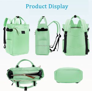 Multifunctional Backpack Purse for Women Large Diaper Bag Doctor Nurse Teacher Bag 15.6-in Computer Laptop Tote Handles Bag