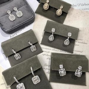 Dangle Earrings Trendy Lab Diamond Earring 925 Sterling Silver Jewelly Party Wedding Drop for Women Bridal Gift