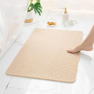 Tapis antidérapant tapis de bain couleur unie grand Drainage antidérapant empêcher le dérapage résistant aux taches