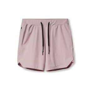 Lulu Shorts Men Yoga Sports Shorts Piąte spodnie na zewnątrz Fitness Szybki sucha tylne kieszenie na zamek błądowe Solid Kolor Casual Running