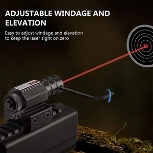 Taktiska gröna röda pricklaser sevärdheter med Picatinny Rail Mount för Rifle Riflescope Sight Hunting Footing Accessories-Red