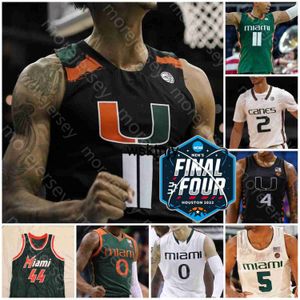 WSK 2023 Final Four 4 Jersey Miami Hurricanes Basketball NCAA College Isaiah Wong Miller Nijel Pack Norchad Omier Wooga Poplar Bensley Joseph Harlond Beverly