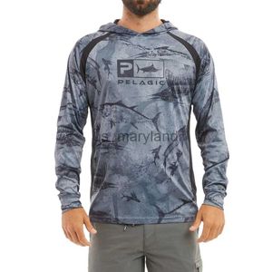 Utomhusskjorta Pelagiska herrfiske hoodies skjorta långärmad solskyddsskjortor Ropa Pesca andningsbara fiskekläder poleras de pesca J230605