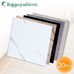 Kaguyahime 20/pçs de adesivos de PVC autoadesivos imitação de mármore piso adesivos de parede à prova d'água decalques do banheiro 30*30 cm