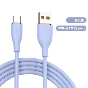 66W Carregamento rápido USB 6A Cabo líquido Silicone Tipo C Cabo de dados para Xiaomi Mi 12 11 Samsung S22 Huawei P50 Poco F4 M5 OnePlus Ord Poo