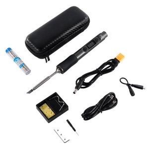 Soldeerijzers SEQURE D60B Pro Portable Mini Electric Soldering Iron for FPV Lipo Battery Powered Outdoor Repair Tool Welding Pen Support PD3.0