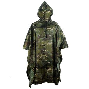 Rain Wear Impermeable Raincoat Poncho Outdoor Military Tactical Rainwear Camping Vandring Jakt Ghillie Suits Travel Paraply Rain Gear 230603