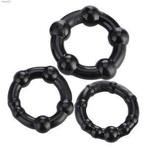 Sexy Set 1 Pcs/Set Cock Penis Ring Bead Penis Ring Male Delay Ejaculation Lasting Silicone Erection Ring Sex Toys For Men Adults Masturbation Adult Game G-Spot Vagina