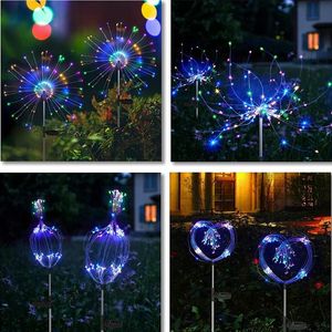 Solar LED Firework Fairy Lights Outdoor Waterproof Garden Decoration Lawn Pathway Solar Lamp