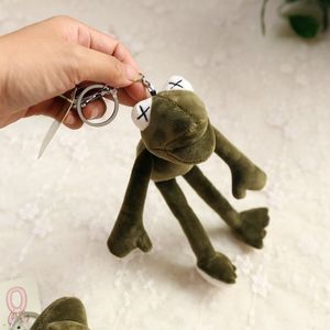 Plush Keychains Pluff Funny Cartoon Frog Plush Keychains Rings Key Holder Porte Clef Pendant Soft Stuffed Animal TOY Kids From 0 To 3 Years Old 230603