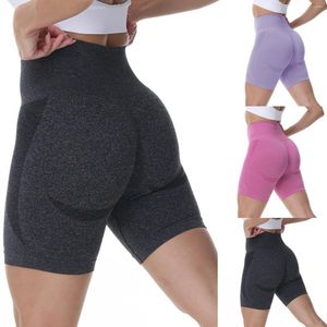 Aktiv shorts kvinnors fitness leggings casual gym slitage skinkor höftbyxor sida träning tre poäng yogaströmma kvinna