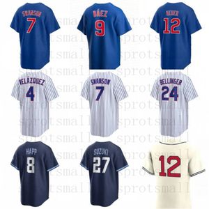 Custom Mens Women Youth Dansby Swanson Cody Bellinger Seiya Suzuki Andrelton Simmons Nick Madrigal Marcus Stroman Willson Ian Happ Jason Baez Baseball Jersey