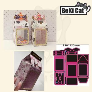 Stamping Milk Carton Shaker Present Box Cutting Die File Original Stencils för DIY Scrapbooking Fotoalbum Dekorativa DIY Papperskort