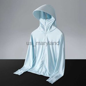 Outdoor-Shirts Sommer UV-Sonnenschutzjacke Unisex Radfahren Angeljacke Outdoor-Sport Sonnenschutz Hoodie-Shirts Kleidung Eisseidenmantel S-5XL J230605