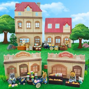 Doldurulmuş Peluş Hayvanlar Minyatür Mobilya 1 12 Bunny Ren Geyiği Piknik Araba Ormanı Aile Dollhouse Aksesuarları Simülasyon Set Kız Oyuncakları Hediye 230605