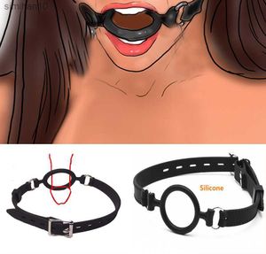 Bdsm giocattolo per adulti rifornimenti per la bocca aperta gag fissaggio orale fissazione bdsm giocattoli sesso schiavo coppia di muso flirt strumenti L230518