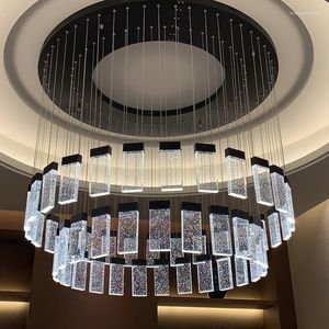 Chandeliers Crystal Chandelier Modern Bubble Luxury Villa Hall Light Restaurant Nordic LED