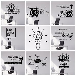 Creative Teamwork Makes Dream Work Vinyl Wall Sticker For Home Study Room Company Office Classroom Decorations Removable Poster