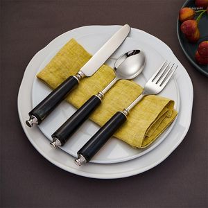 Dinnerware Sets Stainless Steel Dinner Knife Fork Spoon Set Home Kitchen Flatware Cutlery Kit Tableware Service