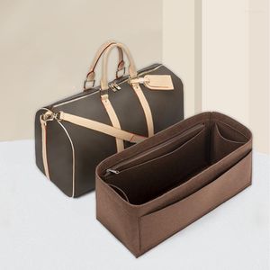 Storage Bags Travel Felt Cloth Bag Liner Fit For 45/50/55/60 Large Capacity Organizer Insert Makeup Cosmetic