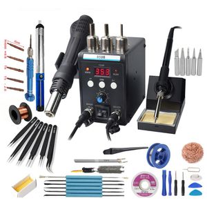 SOLEERIJZERS ERUNTOP 8586 Lödstation Digital Display Electric Solring Iron Hot Air Heat Gun Welding Machine för iPhone Reparation ROOLS