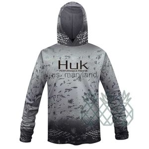 Utomhusskjortor Huk Sun Protection Clothing Lätt fiske Skjorta Fiske hoodie Långärmar Skjorta för män snabbt torr fiske vandring upp 50 j2306