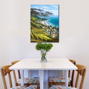 Виноградная деревня у моря от Sung Kim Painting Paint