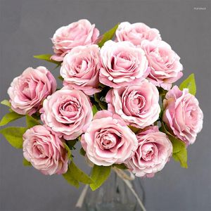 Fiori decorativi Motivo fantasia Bel fiore Rosa Bouquet da sposa Nuziale