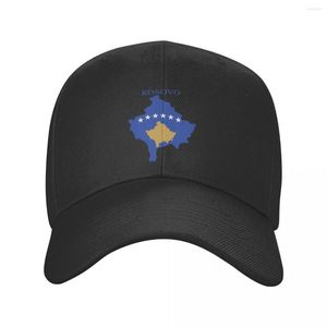 Ball Caps Classic Kosovo Map Flag Baseball Cap Men Men Kobiety Regulowany regulowany unisex Kosovar Gift Dad Hap Hip Hop Snapback