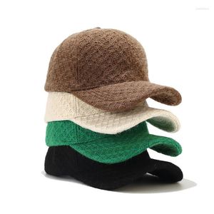 Cappellini a sfera 18 colori coreano autunno inverno uomo donna tinta unita berretto da baseball hip-hop all'aperto casual ispessito caldo moda Gorras