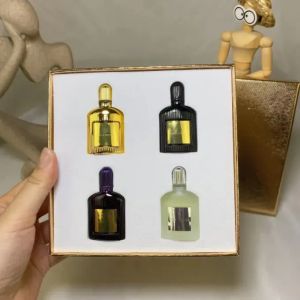 Conjuntos de perfumes masculinos de fábrica Fragrância 4x10ml orquídea preta vetiver cinza dourado garrafa veludo orquídea parfum perfume de longa duração 4 em 1 kit