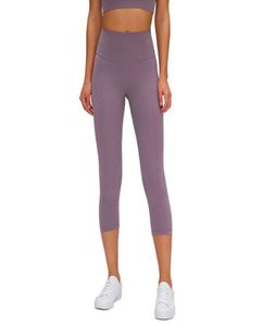 A102 Kvinnor Sport Leggings Yoga Pants Elastic High midja Magkontroll Capris Crop Gym Bottoms Slimming Fitness Running Tights Female5089457