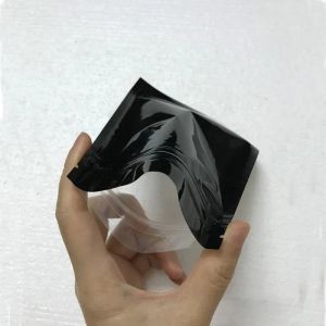200pcs卸売透明なマイラーバッグサンプルパケットメタルアルミニウムキャンディーパッケージジッパーポーチティースナック用のプラスチックフォイルバッグ