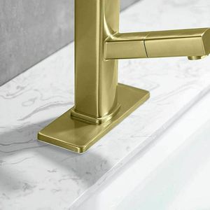 Kitchen Faucets Faucet Deck Plate Cover Tap Black/Gold/Silver For Most Single Hole 1 Pc 162 63 Mm Brand