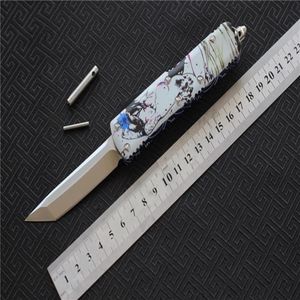 Miker Single Knife Bladed2 Handle6061-T6Aluminumcnc T E D E Outdoor Camping Survival Knives EDC Tool Whole277K