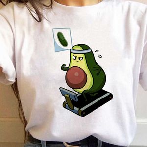 T-Shirt Avocado Lustige Mädchen Harajuku Ullzang Grafiken Niedliche Grunge Erstklassiges Sommer Casual O-Ausschnitt Damen T-Shirt P230603