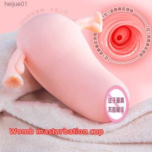 Masturbatori Masturbatori maschili Soft Realistic Womb Masturbation Cup Artificial Womb Masturbation Device per uomini Giocattoli adulti del sesso 230519 L230518