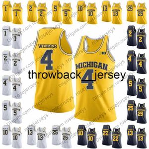 Thr Michigan Wolverines＃4 Webber 5 Rose 10 Hardaway Jr. Walton 25 Howard 41 Rice Chris Jalen Tim Derrick Juwan Glen College Basketball Jersey