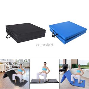 Yoga Mats Folding Exercise and Waterproof Thick with Carrying Foam 3 Panel for Training Gymnastics Trainer Core Workouts J230506