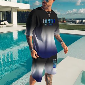 Mens Tracksuits Summer Fashion Casual Beach Shorts Set 3D Print Oneck Top Ordized Tshirt Sportswear 2 Pieces 230605