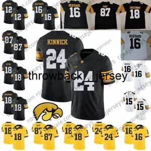 thr Iowa Hawkeyes # 3 Tyrone Tracy Jr. 16 CJ Beathard Paul Krause 18 Chad Greenway Micah Hyde 24 Nile Kinnick 87 Noah Fant Jersey