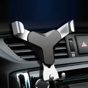 Suportes para suportes de telefone celular Gravity Car Phone Holder Air Clip Mount Suporte para celular móvel no carro GPS Suporte para R230605