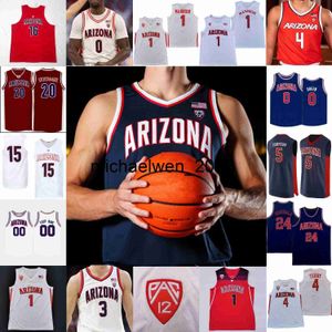 MI08 Arizona Wildcats Basketball Jersey NCAA College Azuolas Tubelis Oumar Ballo Kerr Kriisa Courtney Ramey Pelle Larsson Cedric Henderson Jr Boswell Green Bibby T