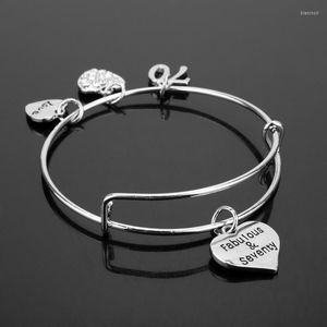 Länk armband dongsheng 2023 modejusterbart kristall dubbel hjärta 70 nummer charm armband kvinnliga smycken gåva -25