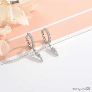 Charm Real Sterling Silver Crystal Lightning Earring For Women Making Jewelry Gift Wedding Party R230605