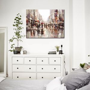 Живописный пейзаж Canvas Art City Rain Brent Highton картина