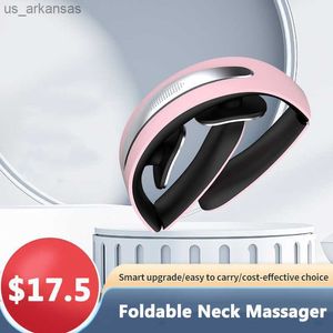 Massageador de Pescoço Dobrável Inteligente Aquecimento Elétrico Pescoço e Ombros Massagem Portátil para Alívio da Dor da Coluna Cervical Ferramenta de Relaxamento L230523